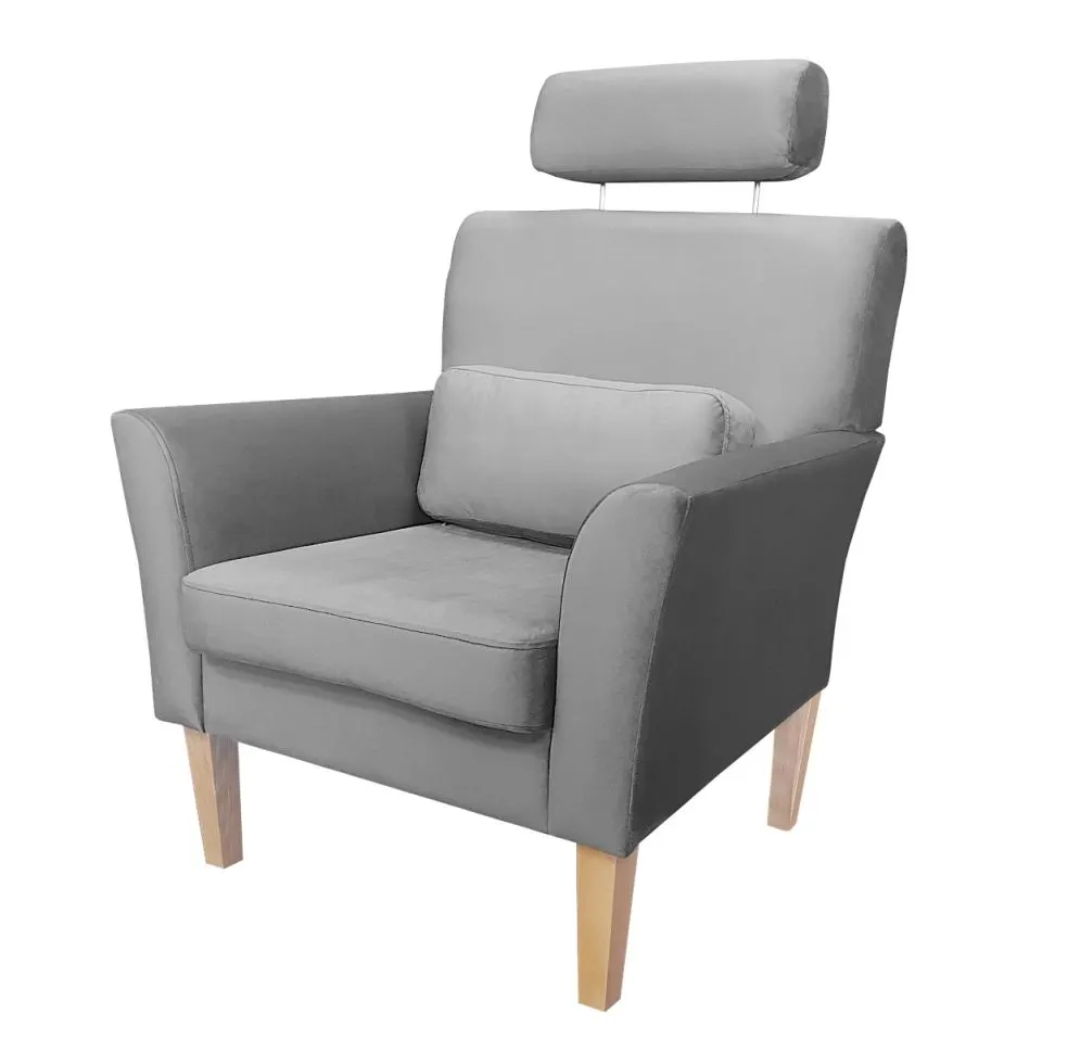 Fotel PIRO MG VELVET ciemnoszary tapicerowany aksamitem | MIRAT. styl GLAMOUR