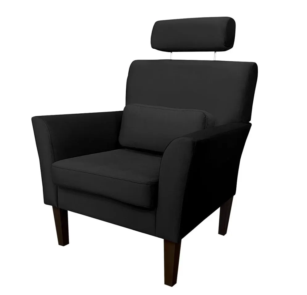 Fotel PIRO MG VELVET czarny tapicerowany aksamitem | MIRAT. styl GLAMOUR