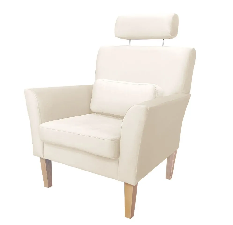 Fotel PIRO MG VELVET ecru tapicerowany aksamitem | MIRAT. styl GLAMOUR