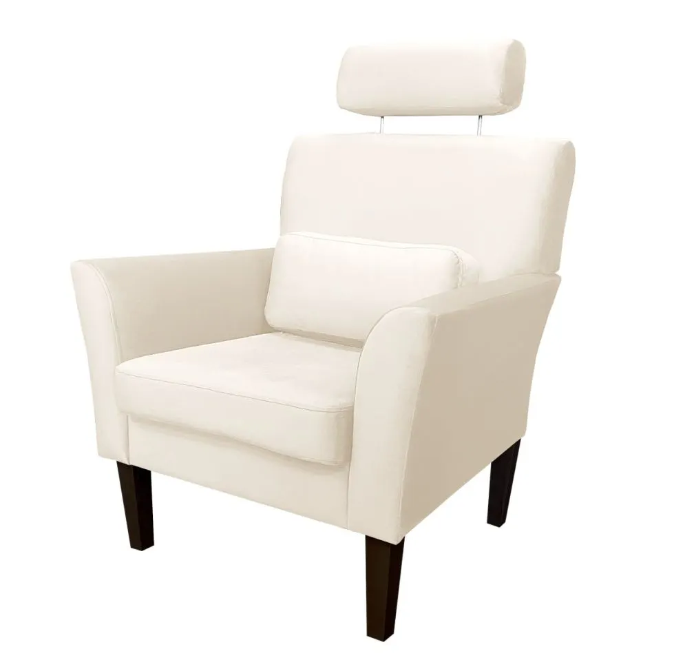 Fotel PIRO MG VELVET ecru tapicerowany aksamitem | MIRAT. styl GLAMOUR
