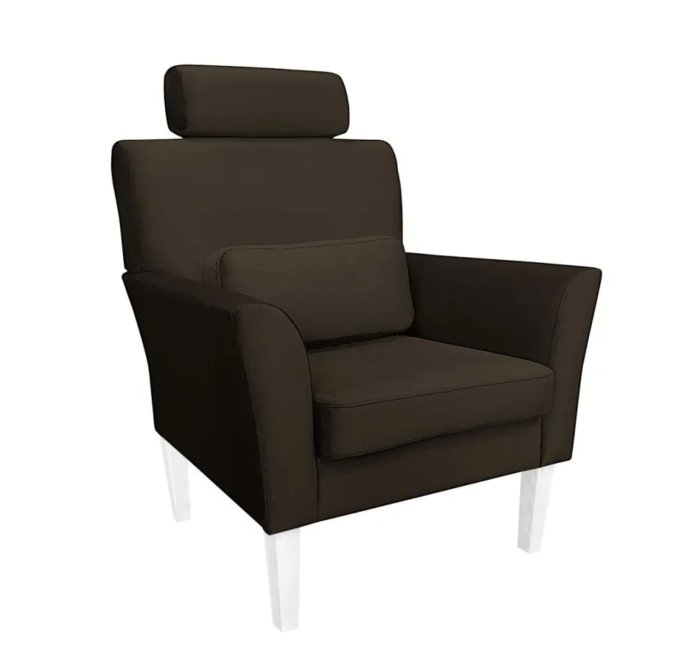 Fotel PIRO MG VELVET brązowy tapicerowany aksamitem | MIRAT. styl GLAMOUR