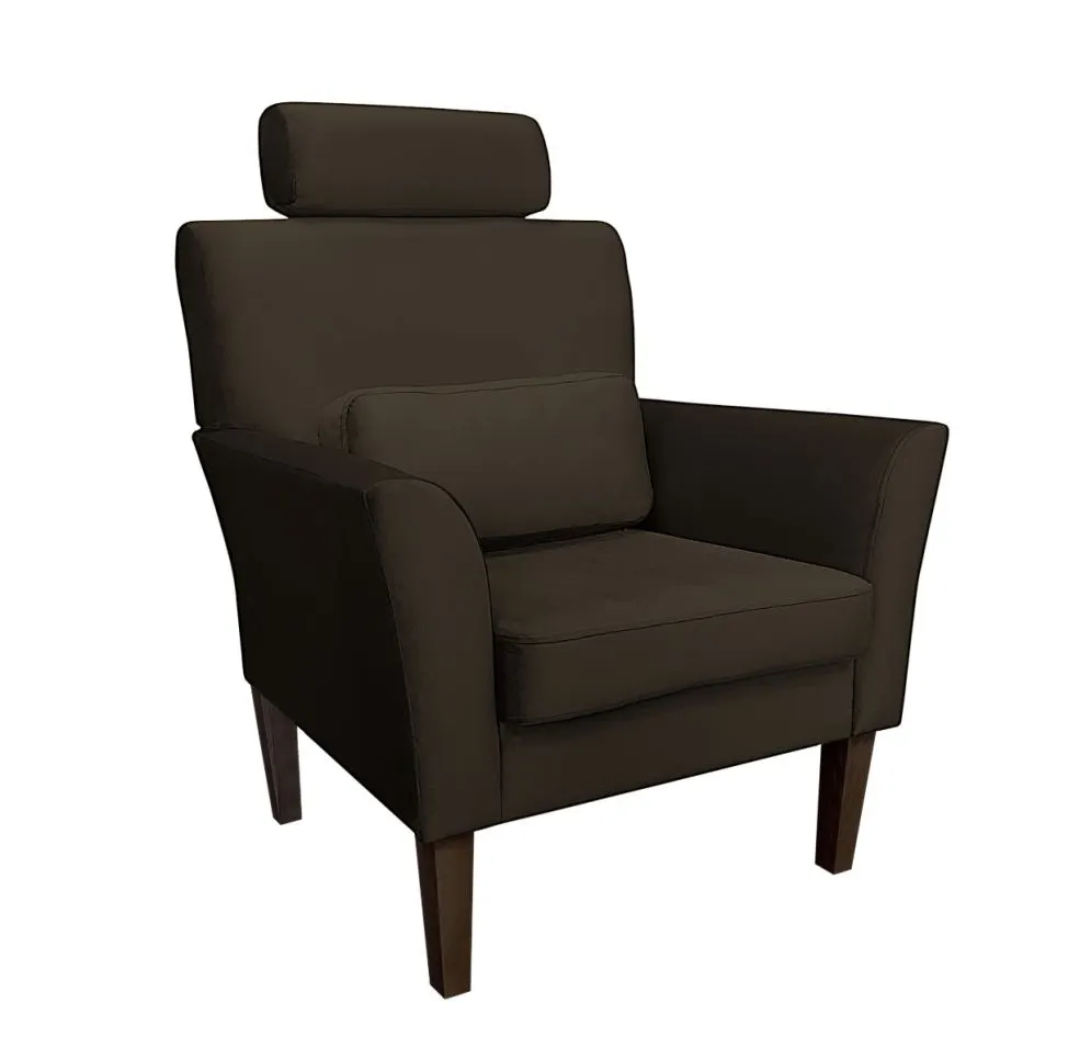 Fotel PIRO MG VELVET brązowy tapicerowany aksamitem | MIRAT. styl GLAMOUR