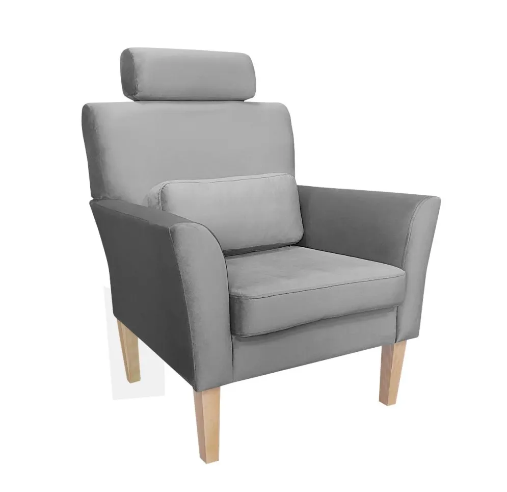 Fotel PIRO MG VELVET ciemnoszary tapicerowany aksamitem | MIRAT. styl GLAMOUR