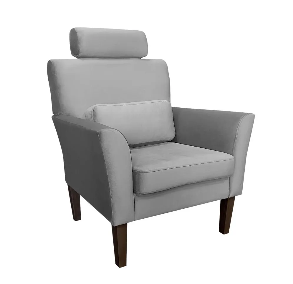 Fotel PIRO MG VELVET ciemnoszary tapicerowany aksamitem | MIRAT. styl GLAMOUR