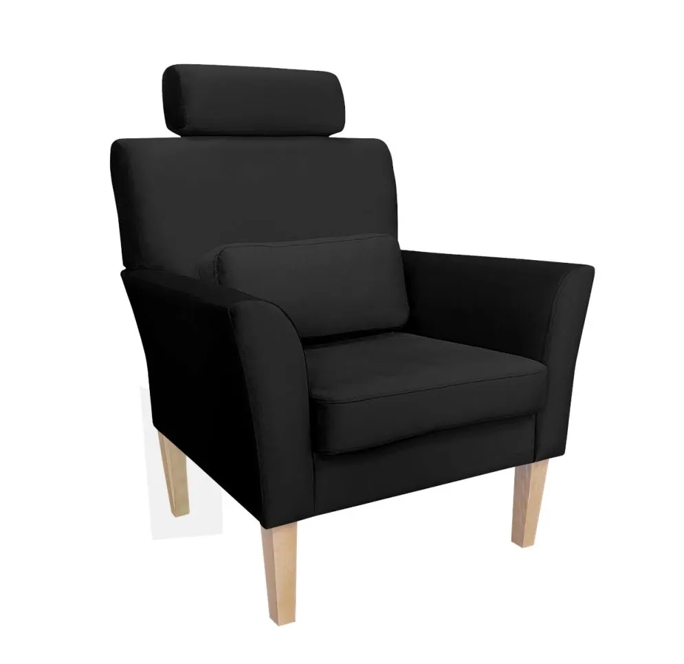 Fotel PIRO MG VELVET czarny tapicerowany aksamitem | MIRAT. styl GLAMOUR