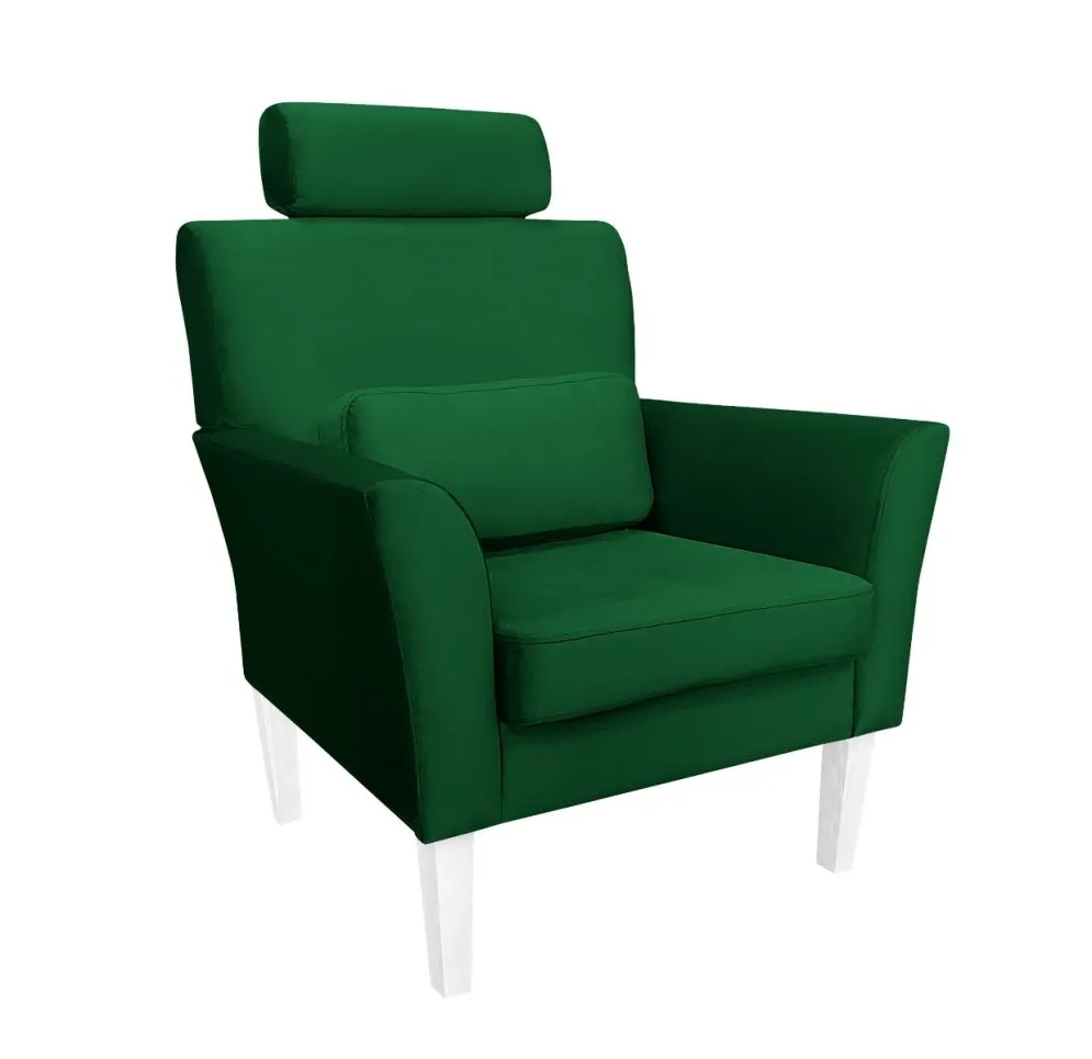 Fotel PIRO MG VELVET zielony tapicerowany aksamitem | MIRAT. styl GLAMOUR