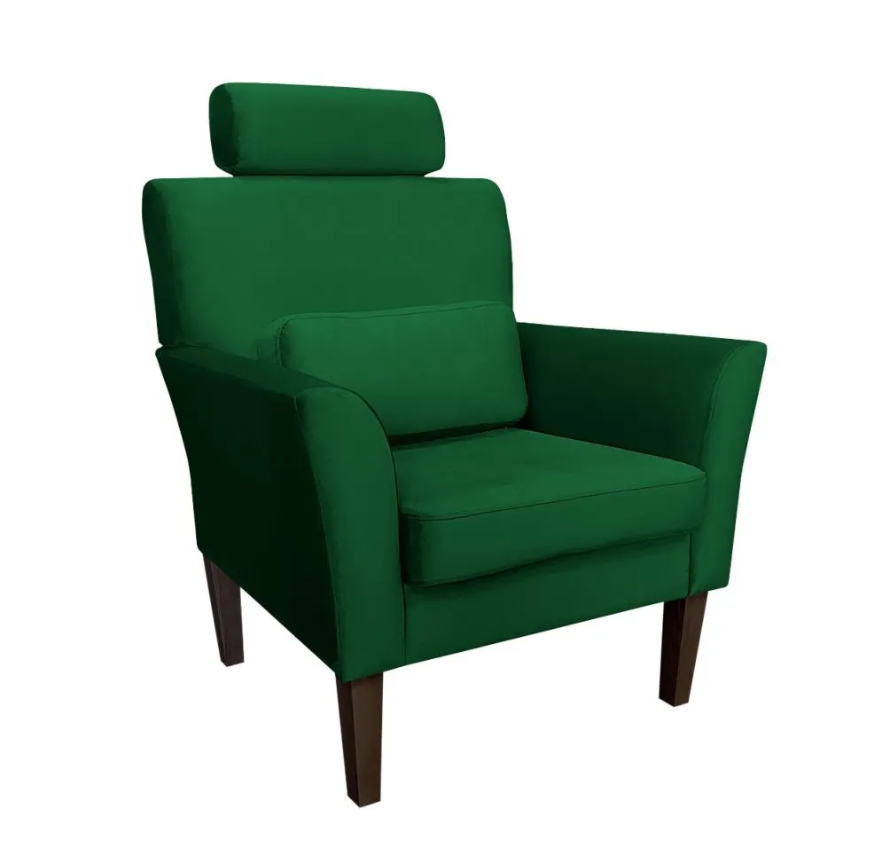 Fotel PIRO MG VELVET zielony tapicerowany aksamitem | MIRAT. styl GLAMOUR