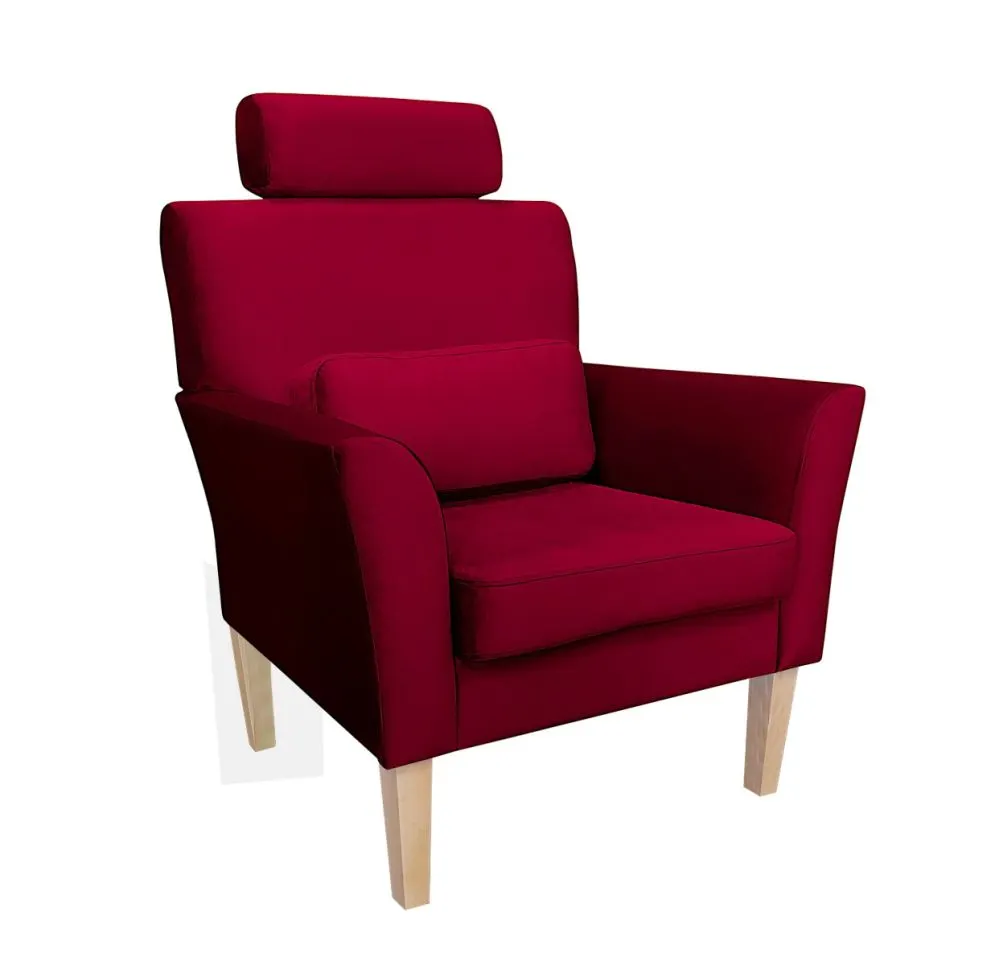 Fotel PIRO MG VELVET bordowy tapicerowany aksamitem | MIRAT. styl GLAMOUR