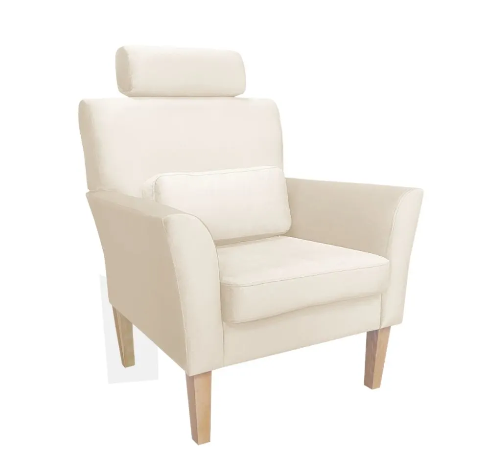 Fotel PIRO MG VELVET ecru tapicerowany aksamitem | MIRAT. styl GLAMOUR