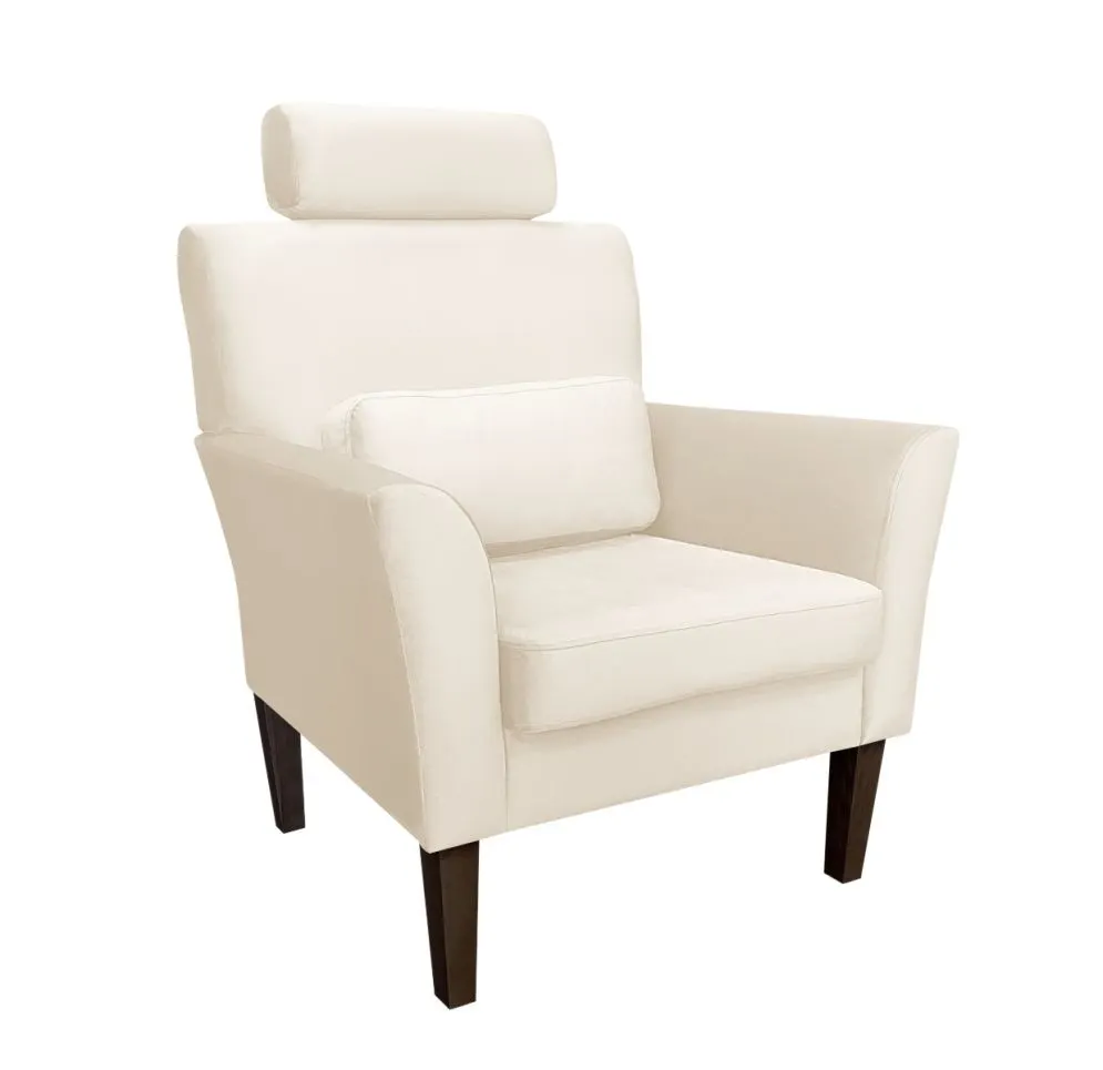 Fotel PIRO MG VELVET ecru tapicerowany aksamitem | MIRAT. styl GLAMOUR