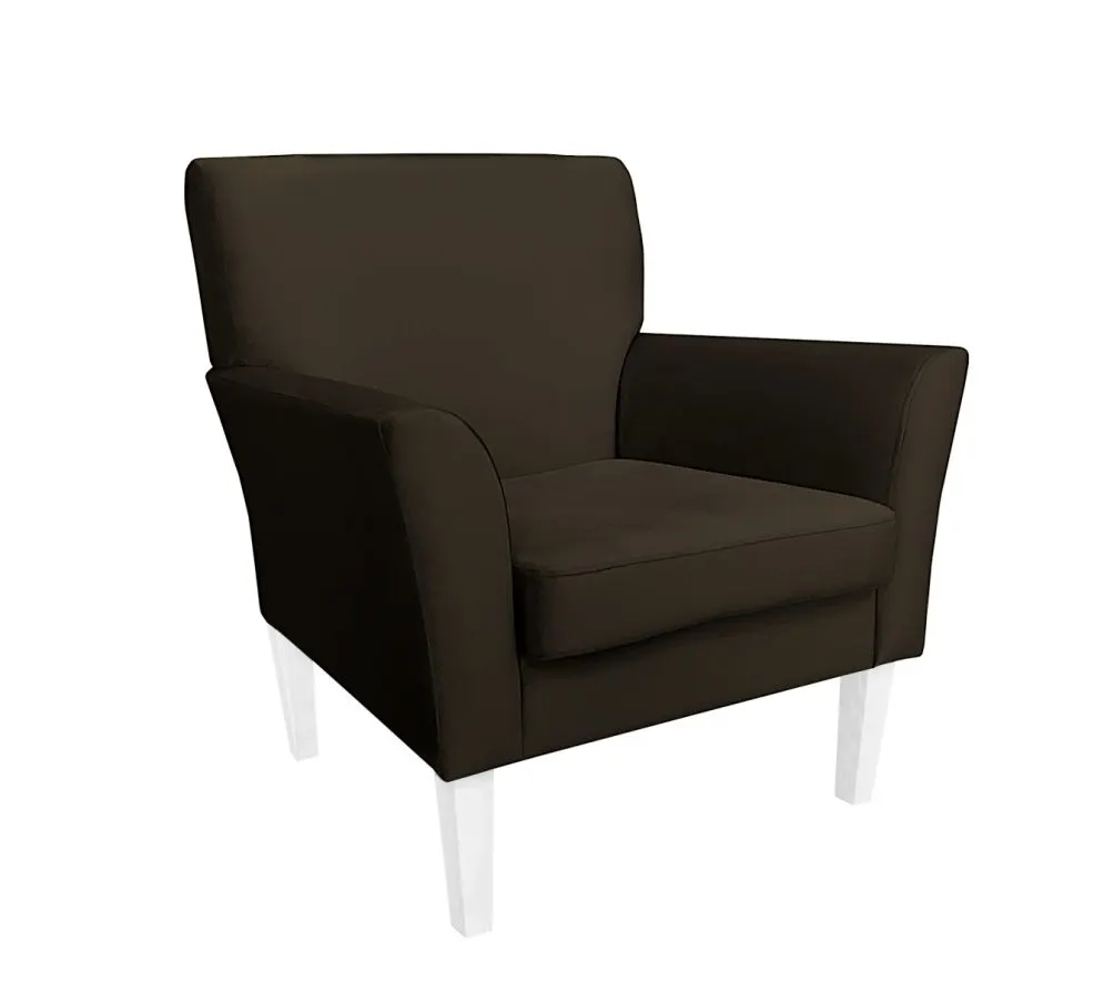 Fotel PIRO MG VELVET brązowy tapicerowany aksamitem | MIRAT. styl GLAMOUR