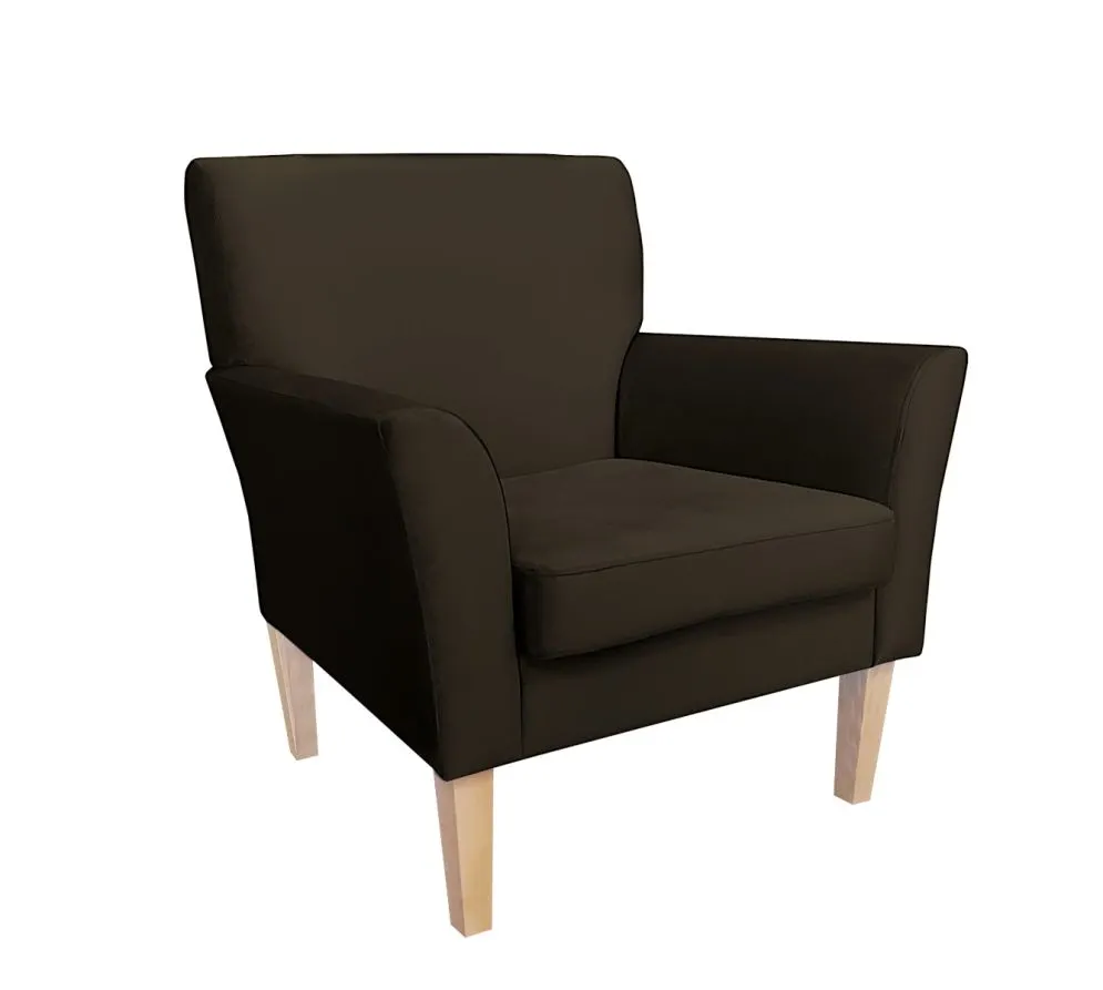 Fotel PIRO MG VELVET brązowy tapicerowany aksamitem | MIRAT. styl GLAMOUR