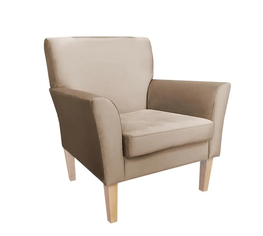 Fotel PIRO MG VELVET szary tapicerowany aksamitem | MIRAT. styl GLAMOUR