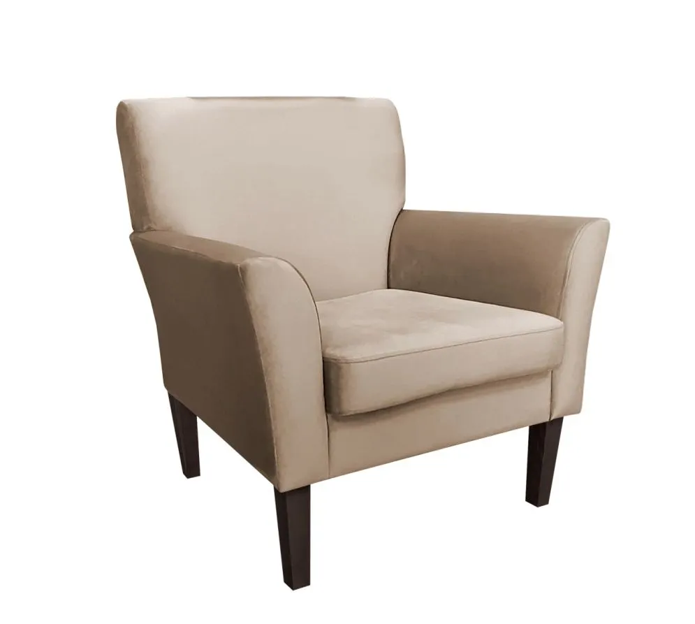 Fotel PIRO MG VELVET szary tapicerowany aksamitem | MIRAT. styl GLAMOUR