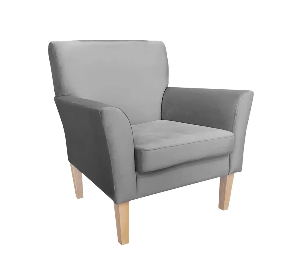 Fotel PIRO MG VELVET ciemnoszary tapicerowany aksamitem | MIRAT. styl GLAMOUR