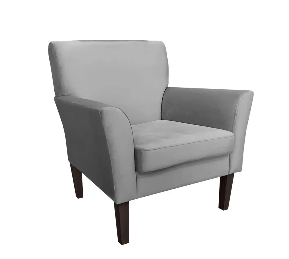 Fotel PIRO MG VELVET ciemnoszary tapicerowany aksamitem | MIRAT. styl GLAMOUR