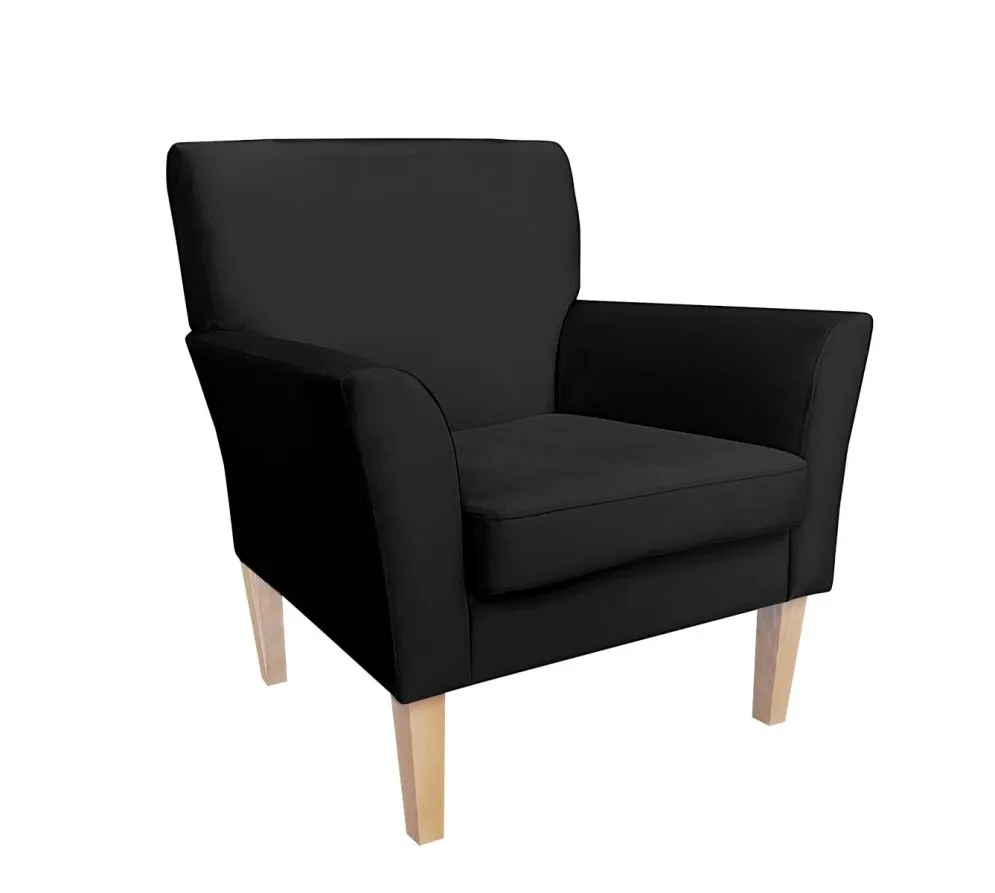 Fotel PIRO MG VELVET czarny tapicerowany aksamitem | MIRAT. styl GLAMOUR