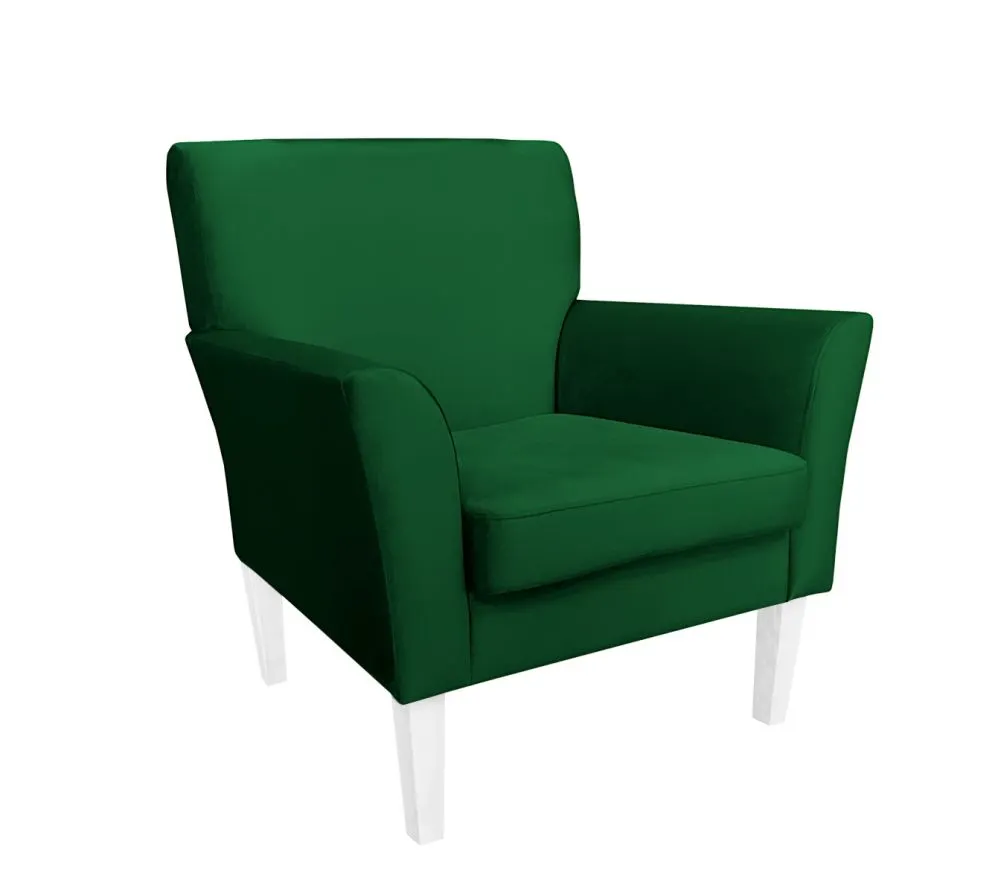 Fotel PIRO MG VELVET zielony tapicerowany aksamitem | MIRAT. styl GLAMOUR