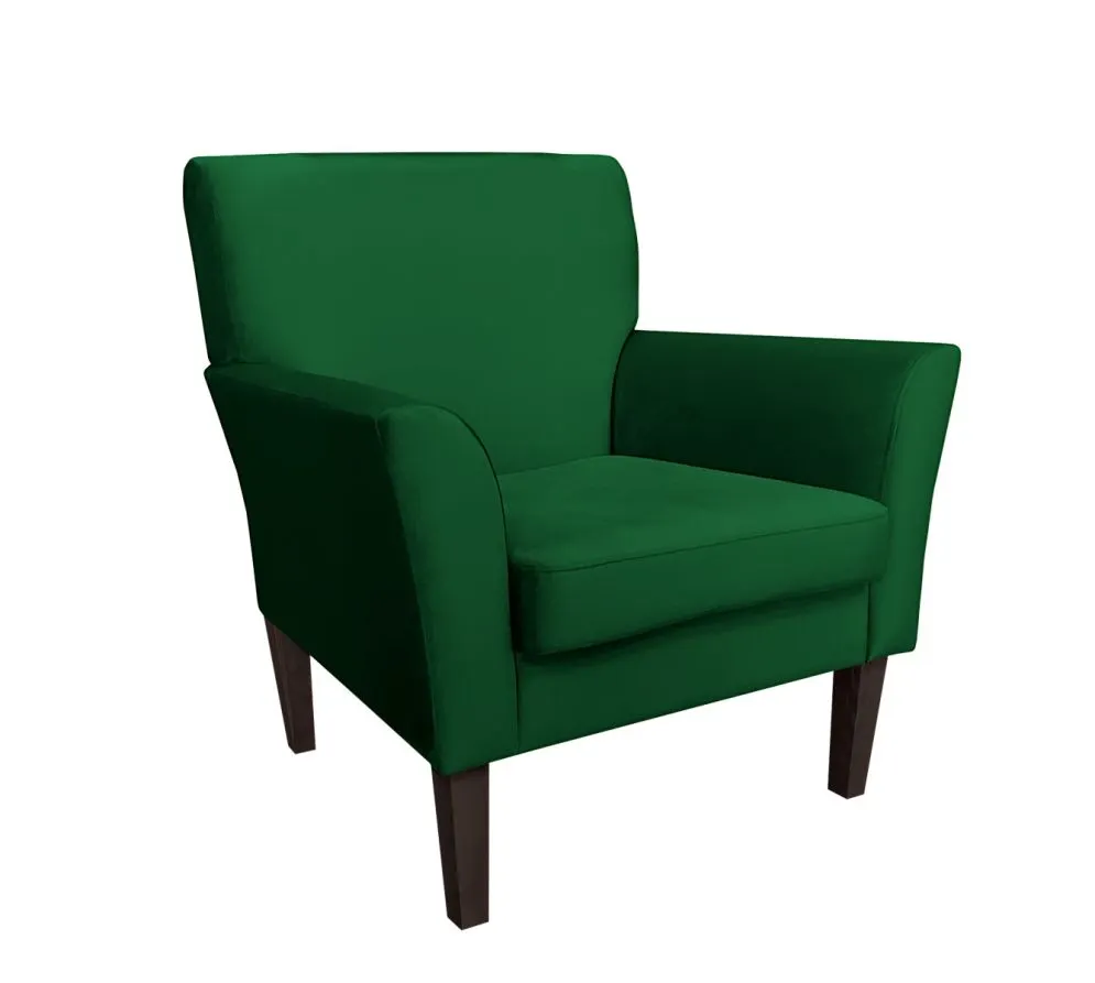 Fotel PIRO MG VELVET zielony tapicerowany aksamitem | MIRAT. styl GLAMOUR