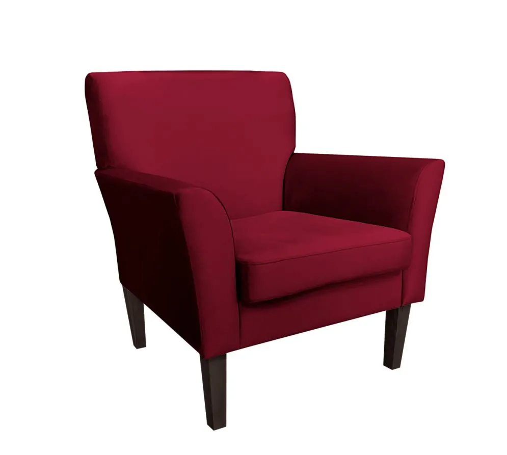 Fotel PIRO MG VELVET bordowy tapicerowany aksamitem | MIRAT. styl GLAMOUR