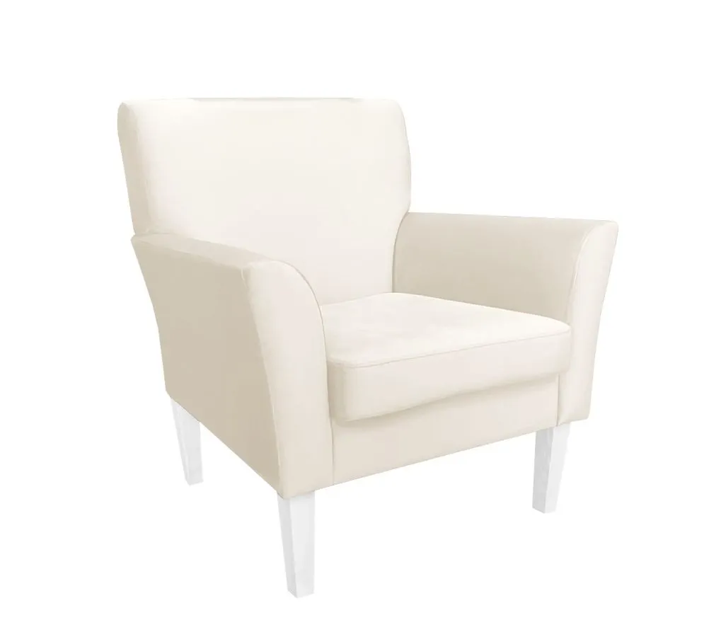 Fotel PIRO MG VELVET ecru tapicerowany aksamitem | MIRAT. styl GLAMOUR