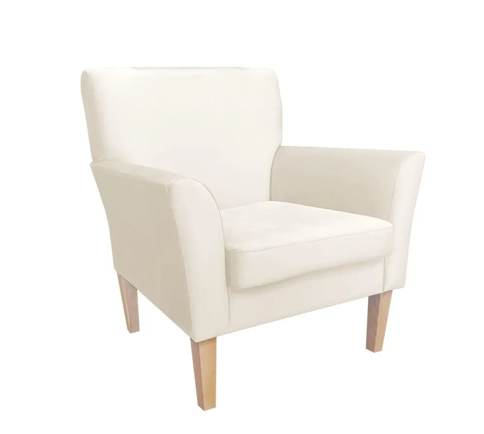 Fotel PIRO MG VELVET ecru tapicerowany aksamitem | MIRAT. styl GLAMOUR