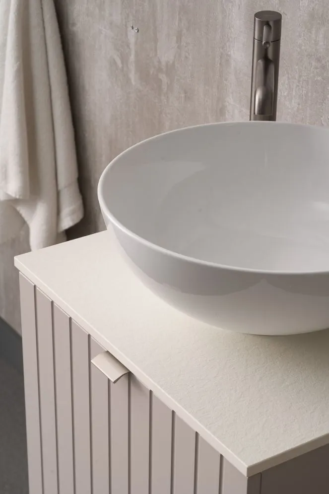 Szafka pod umywalkę HARMO 80 cm kaszmirowa półmat wisząca | MIRAT kolekcja HARMO