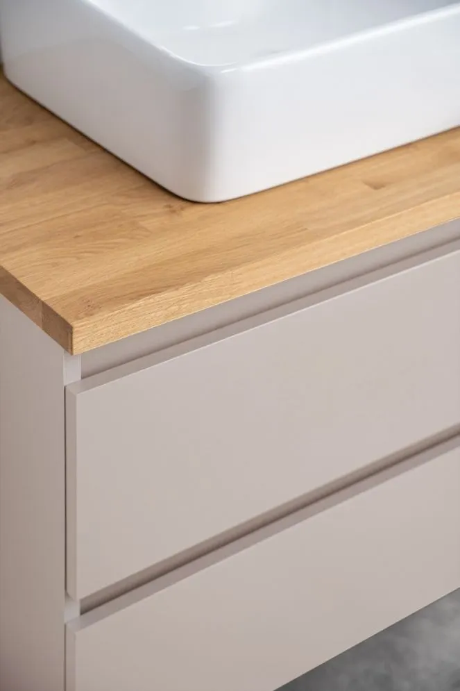 Szafka pod umywalkę ARCO 80 cm kaszmirowa z cichym domykiem | MIRAT