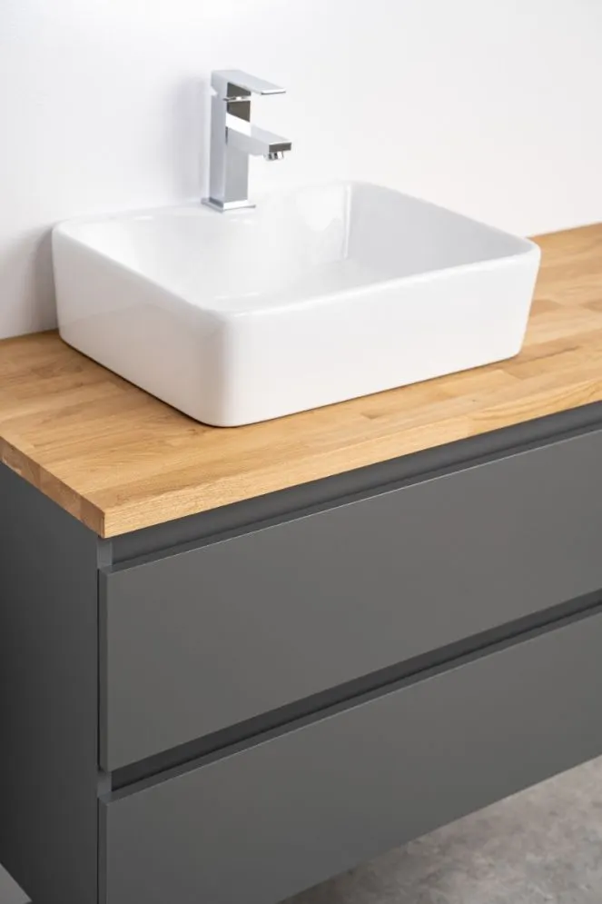 Szafka pod umywalkę ARCO 60 cm grafitowa wisząca| MIRAT