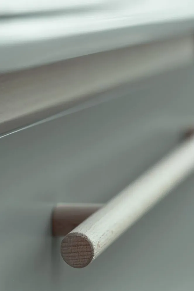 Stojąca szafka pod umywalkę DUKLA 80 cm szara półmat w stylu vintage | MIRAT  kolekcja DUKLA