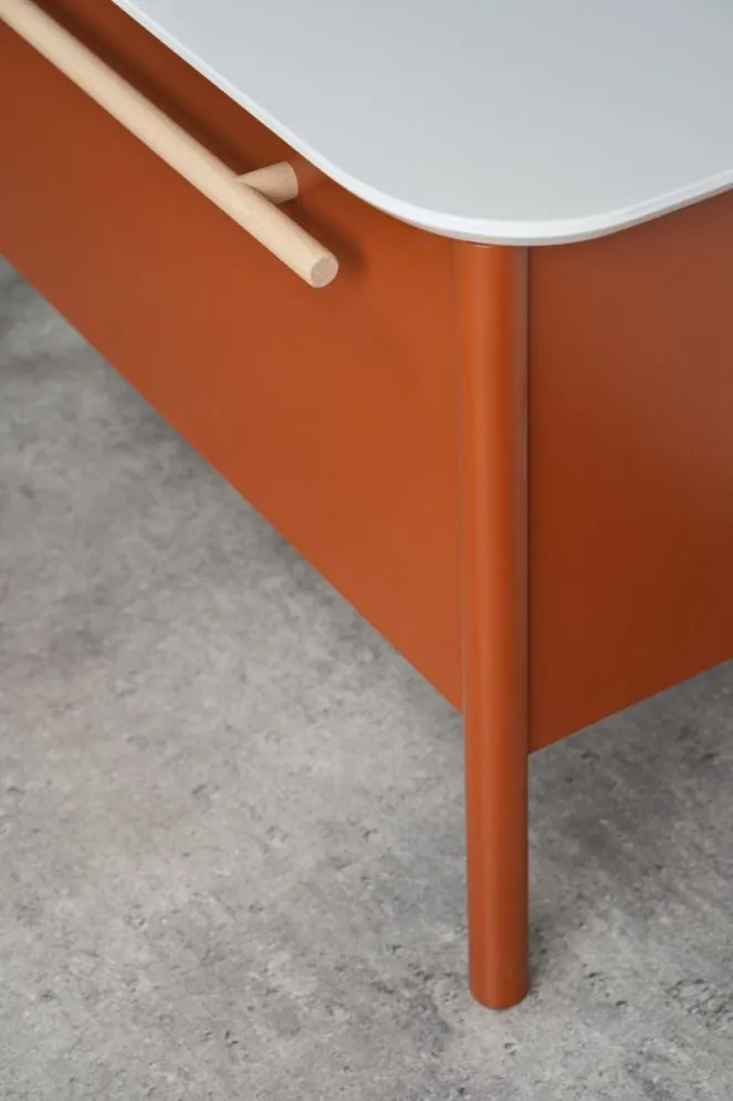 Siedzisko łazienkowe ze schowkiem DUKLA 68 cm terakota półmat | MIRAT  kolekcja DUKLA