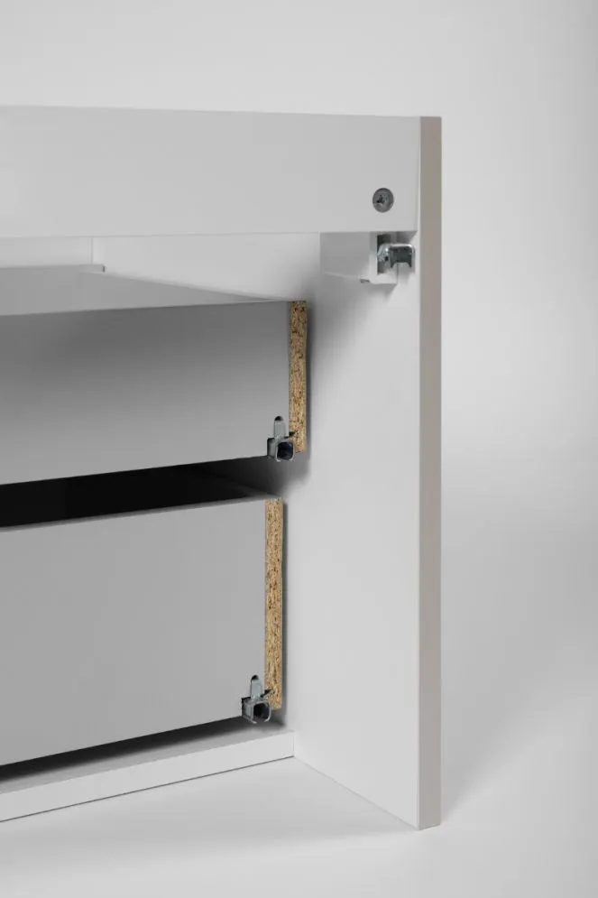 Szafka pod umywalkę HARMO 60 cm kaszmirowa półmat ryflowana | MIRAT kolekcja HARMO