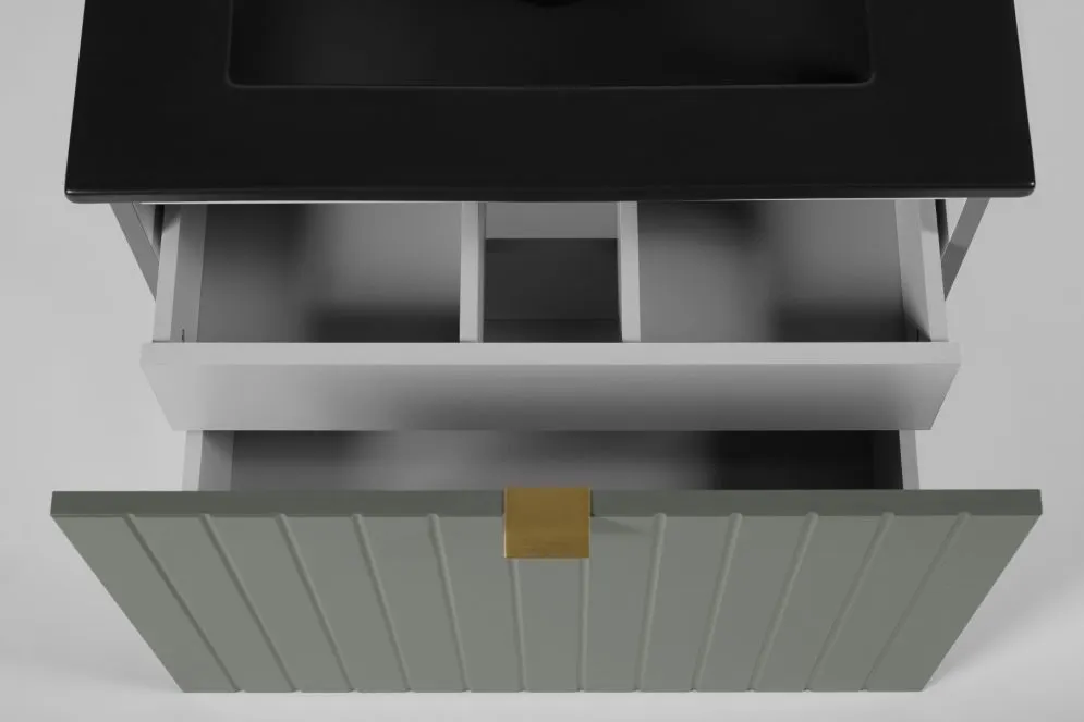 Szafka pod umywalkę HARMO 50 cm szaro-zielona półmat wisząca | MIRAT kolekcja HARMO