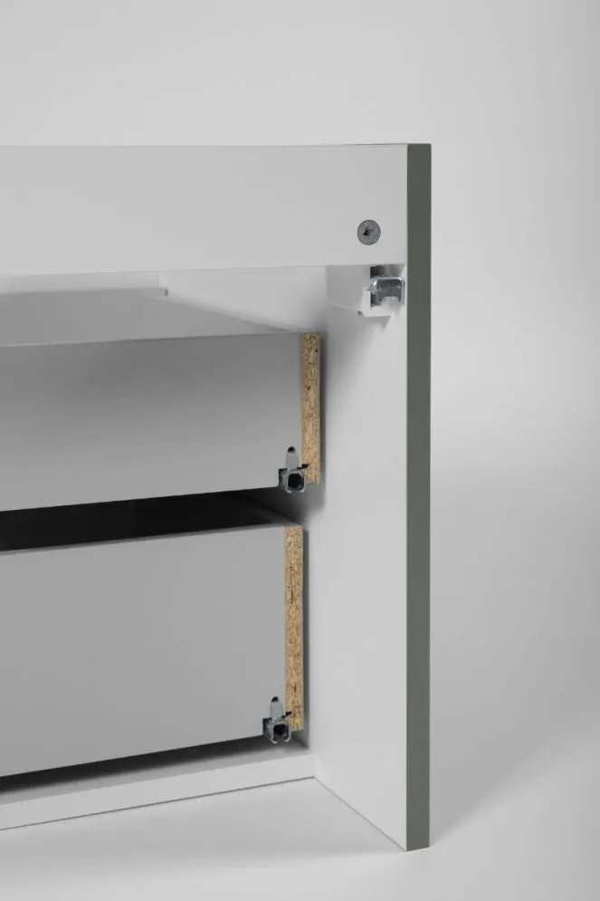 Szafka pod umywalkę HARMO 50 cm szaro-zielona półmat wisząca | MIRAT kolekcja HARMO