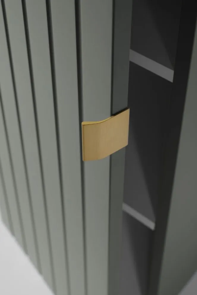 Szafka łazienkowa wisząca HARMO 31 cm szaro-zielona półmat słupek | MIRAT  kolekcja HARMO