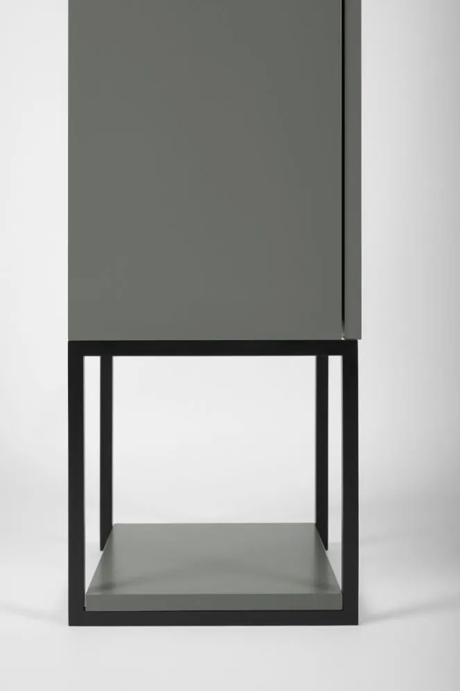 Szafka łazienkowa wysoka LOV 33 cm szaro-zielona półmat słupek| MIRAT  kolekcja LOV