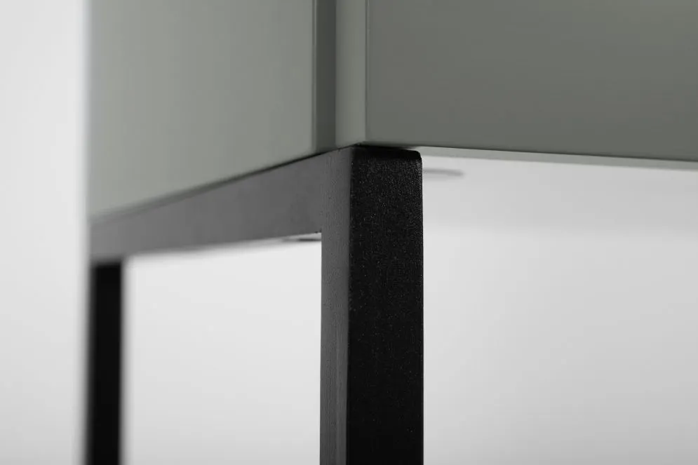 Szafka łazienkowa wysoka LOV 33 cm szaro-zielona półmat słupek| MIRAT  kolekcja LOV