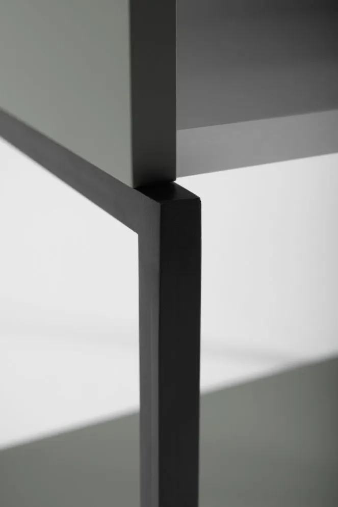 Szafka łazienkowa wysoka LOV 33 cm szaro-zielona półmat słupek| MIRAT  kolekcja LOV