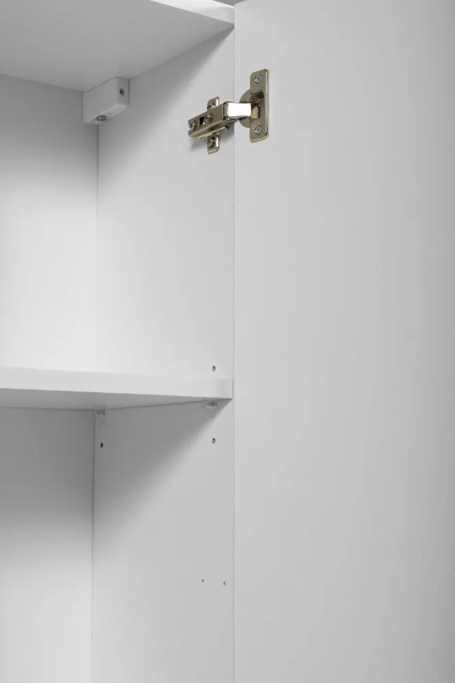 Szafka łazienkowa wysoka LOV 33 cm biała połysk z półkami| MIRAT  kolekcja LOV