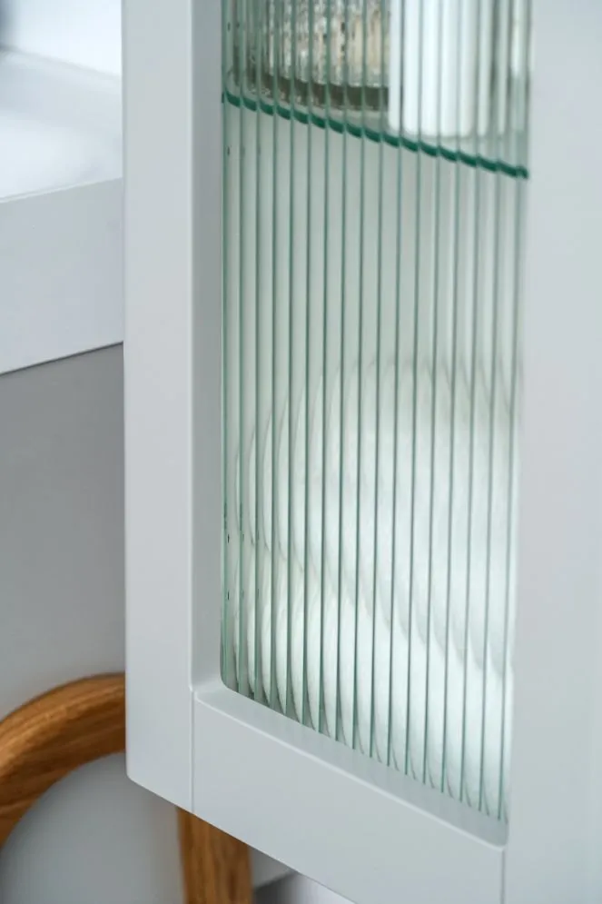 Szafka łazienkowa MOSS 35 cm szaro-zielona półmat przeszklona| MIRAT  kolekcja MOSS