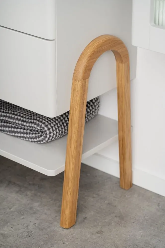 Szafka pod umywalkę nablatową MOSS 70 cm jasno szara półmat | MIRAT