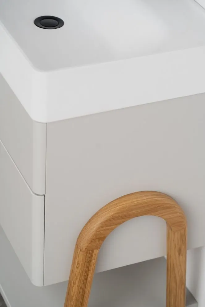 Szafka pod umywalkę nablatową MOSS 70 cm jasno szara półmat | MIRAT
