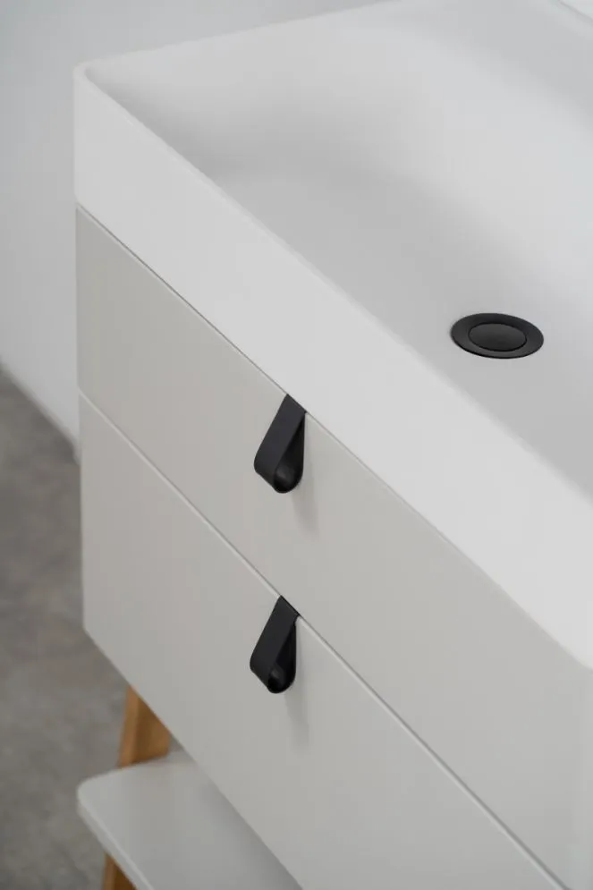 Szafka pod umywalkę nablatową MOSS 70 cm jasno szara półmat | MIRAT