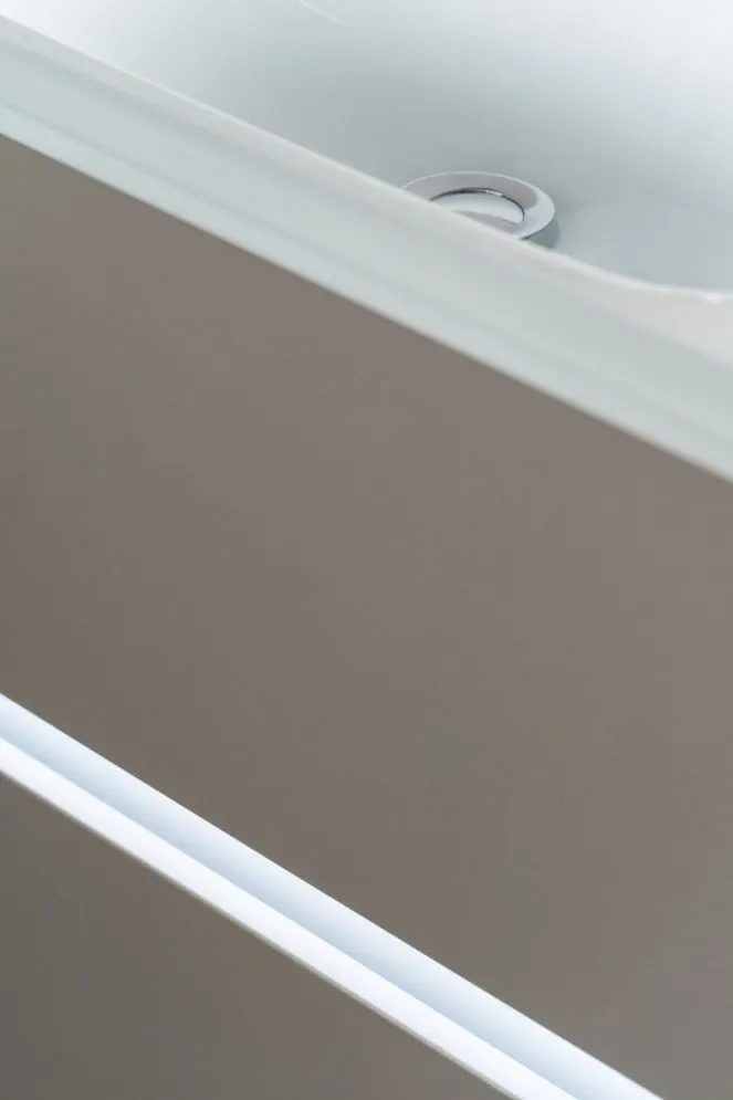 Szafka pod umywalkę NEO 60 cm czarna mat z oświetleniem LED i czujnikiem ruchu | MIRAT  kolekcja NEO