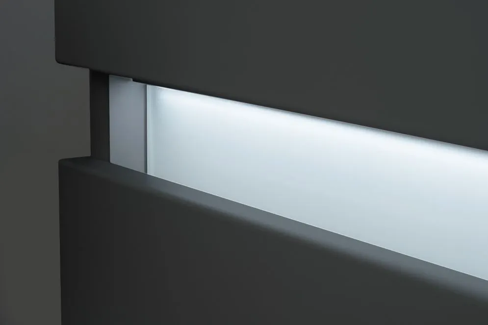 Szafka pod umywalkę NEO 60 cm czarna mat z oświetleniem LED i czujnikiem ruchu | MIRAT  kolekcja NEO