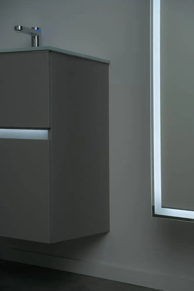 Szafka pod umywalkę NEO 60 cm czarna mat z oświetleniem LED i czujnikiem ruchu | MIRAT  kolekcja NEO