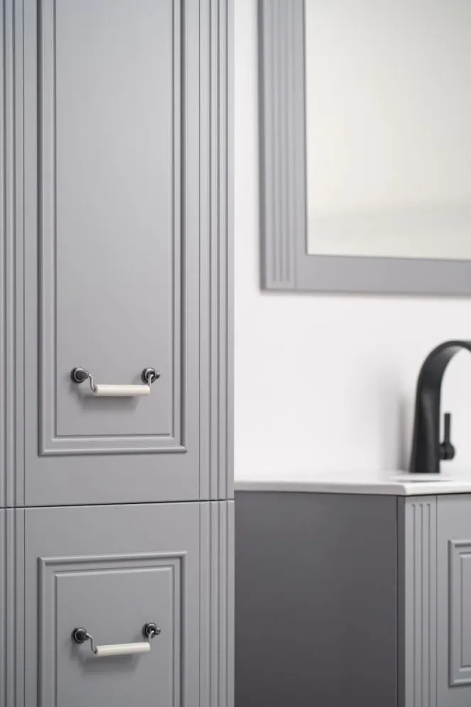 Lustro łazienkowe OXFORD 60x80 cm w ramie ciemno szare| MIRAT  kolekcja OXFORD