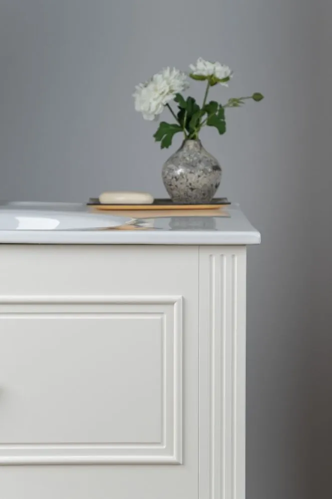 Szafka pod umywalkę OXFORD 60 cm w kolorze starej bieli półmat | MIRAT