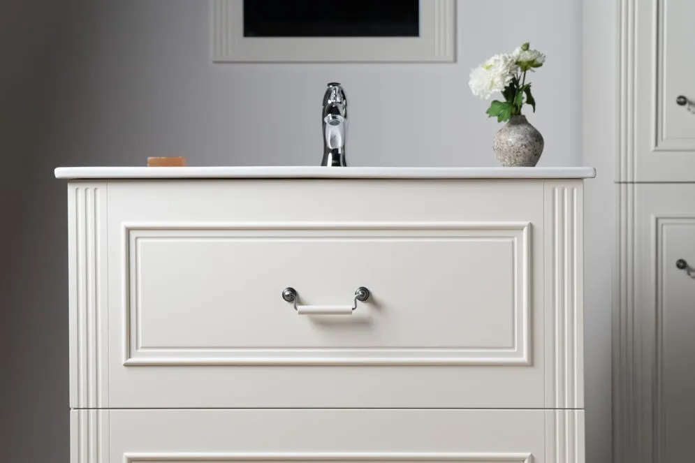 Szafka pod umywalkę OXFORD 60 cm w kolorze starej bieli półmat | MIRAT