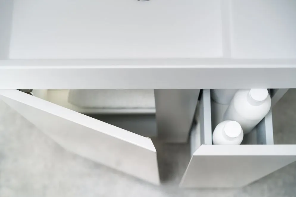 Szafka pod umywalkę UNIQ 49 cm jasno szara półmat z CARGO | MIRAT  kolekcja UNIQ